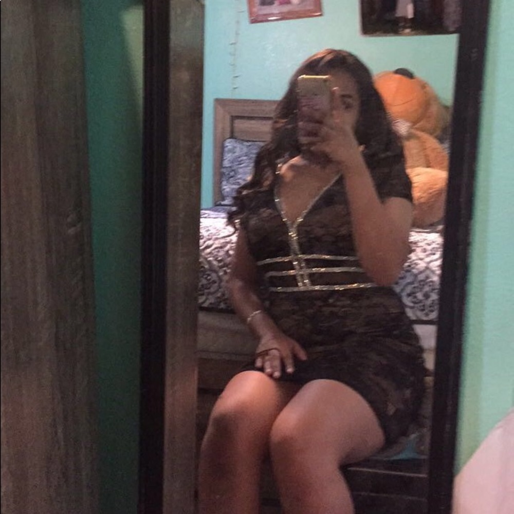 Mini black dress